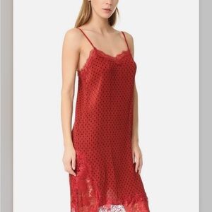 FREE PEOPLE | polka dot slip dress